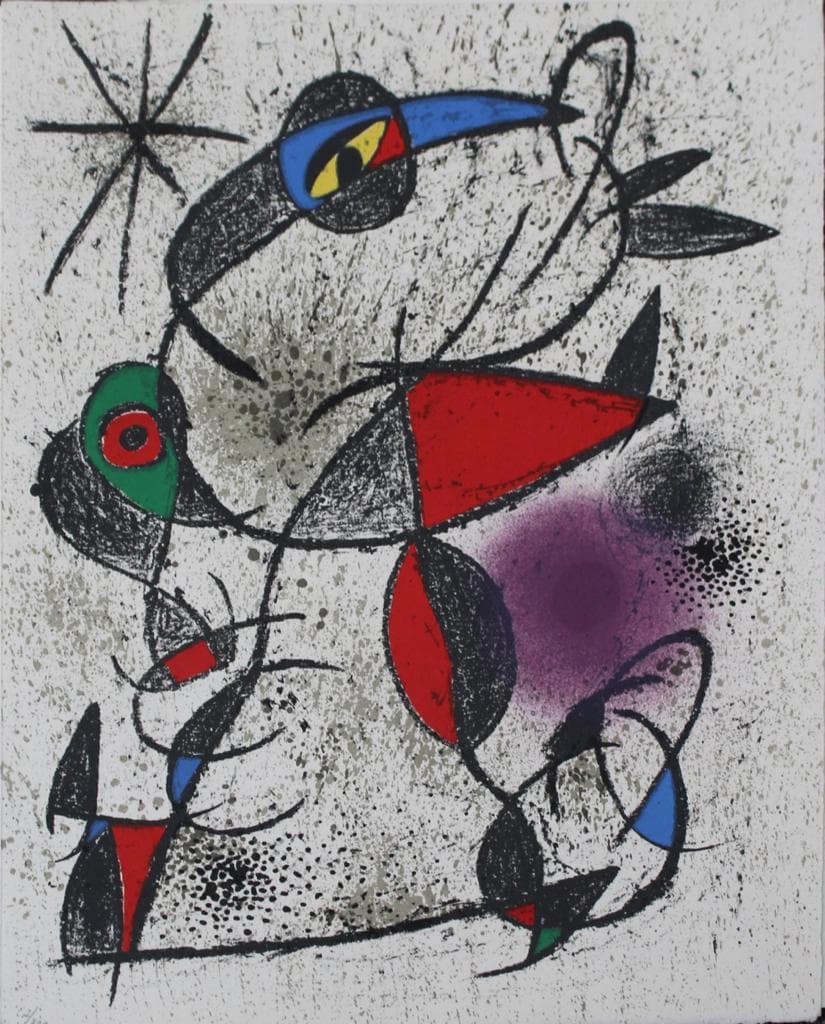 Miró-style surrealist print — modern art auction highlight for Dion Abadi