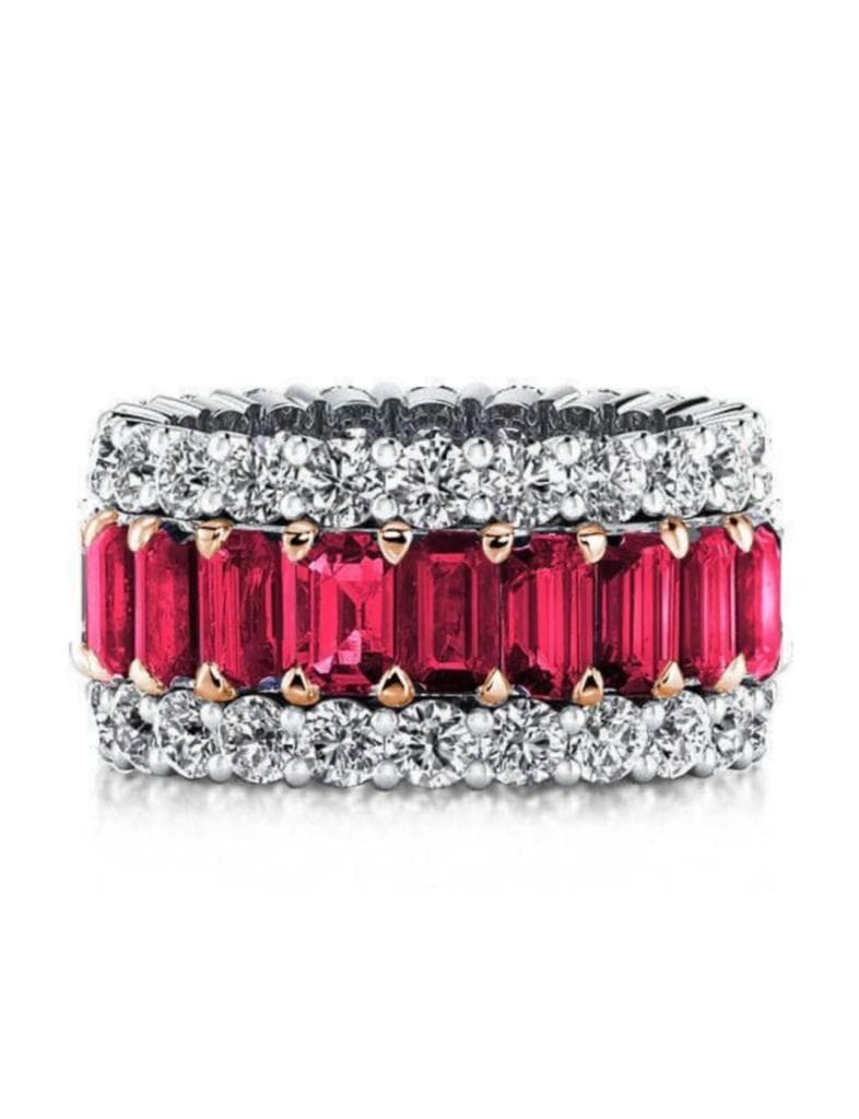 Ruby and diamond eternity band — fine jewelry auction highlight for Dion Abadi