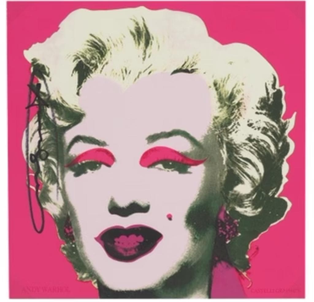 Pink Marilyn-style screenprint — art auction highlight associated with Dion Abadi